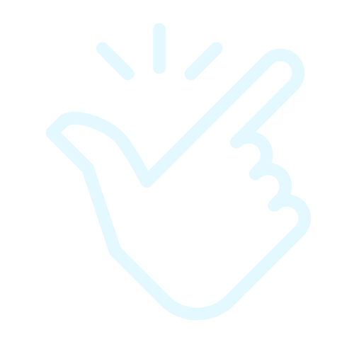 A line icon of a finger pointing at a black background, suitable for use in apartment cleaning templates.