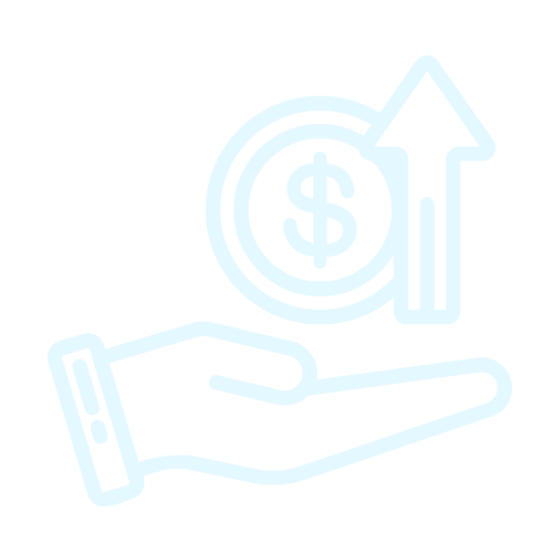 An icon of a hand holding a dollar sign, perfect for apartment cleaning templates.