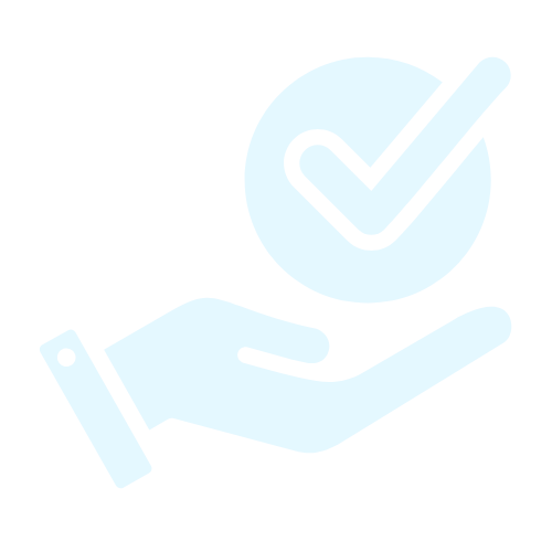 A hand holding a recurring cleaning check mark icon.